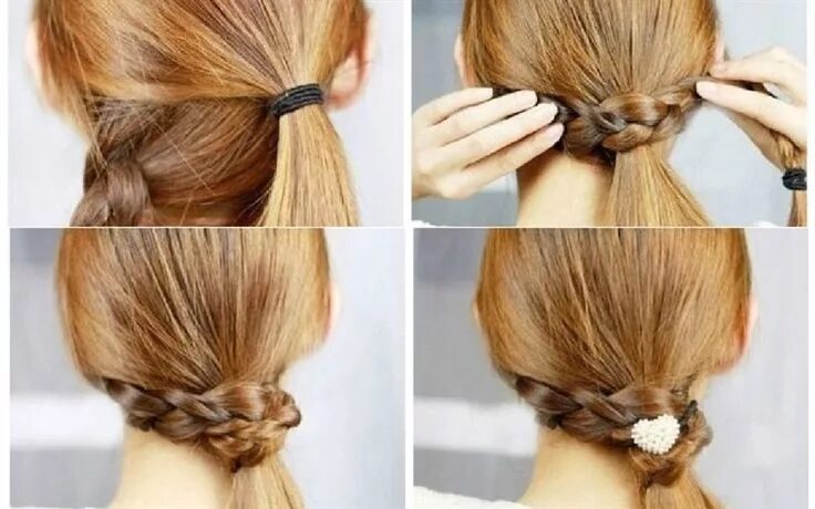 Прически самой себе Хвост с косой Diy hairstyles, Summer hairstyles, Easy hairstyles