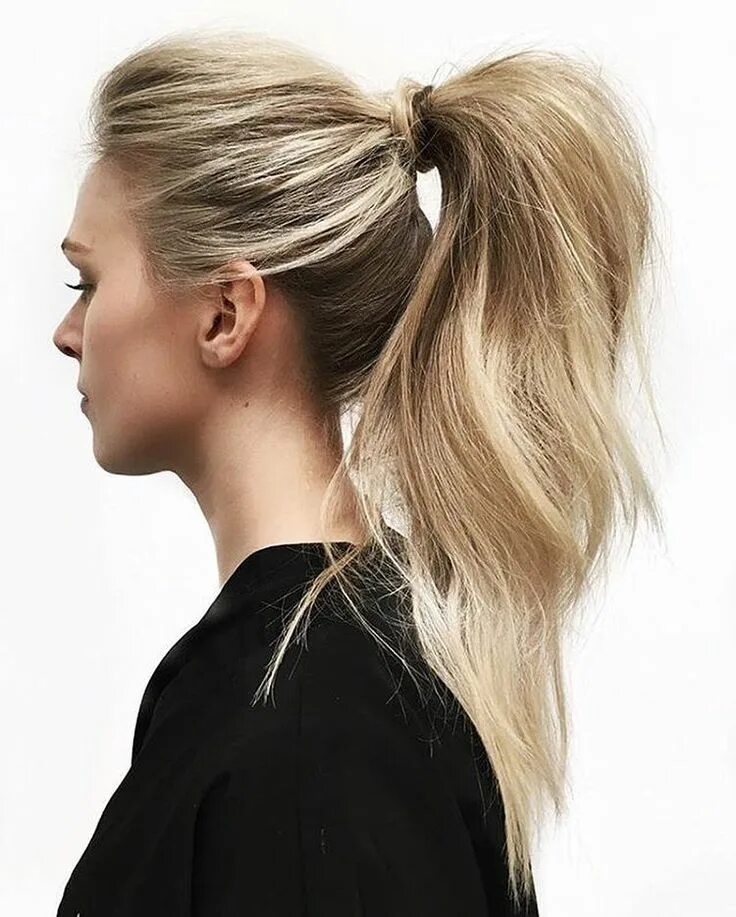 Прически собрать волосы хвост Pumped-up ponytail. You and your hair deserve a Friday celebration. #T3Inspo @mo