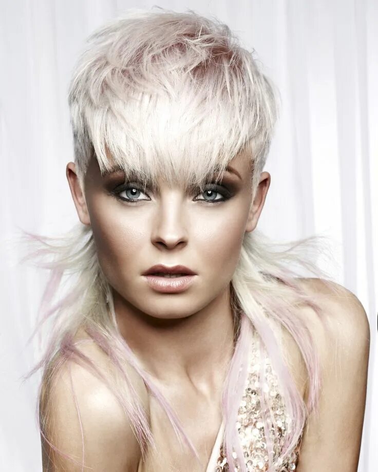 Found on Bing from www.hairfinder.com Platinum blonde hair, Blue ombre hair, Sho