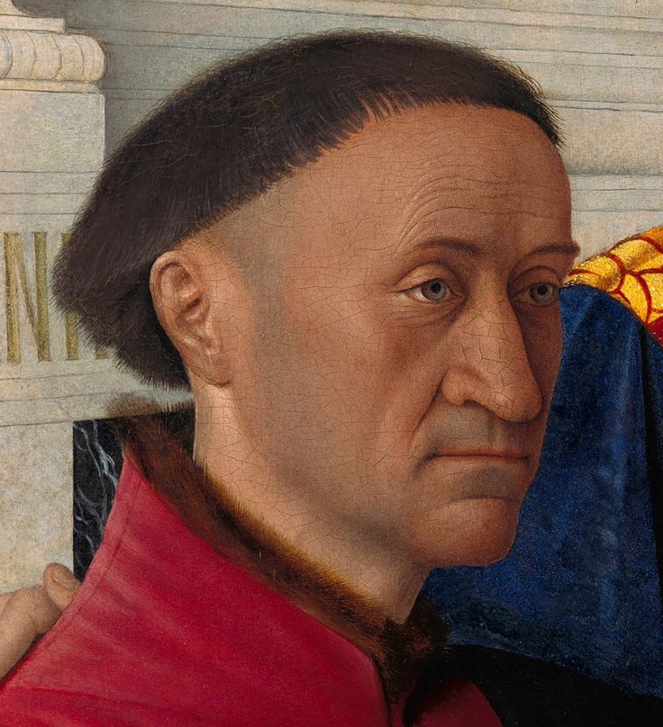 Прически средневековья мужские Jean Fouquet - Etienne Chevalier and Saint Stephen (detail) Arte, Profilo