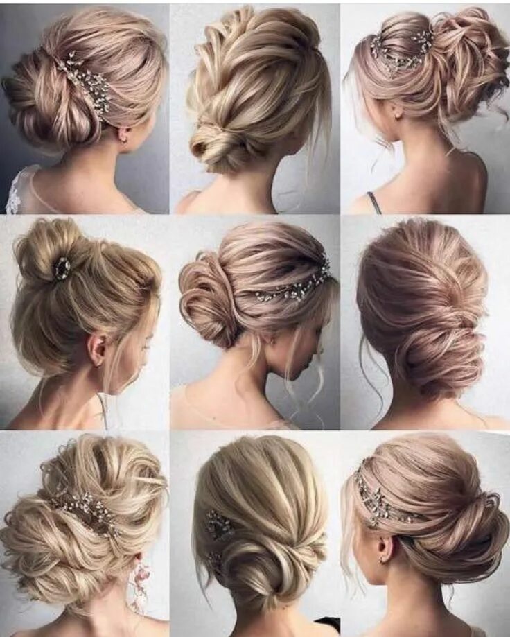 Прически средние волосы для гостей Pin on Hair Unique wedding hairstyles, Wedding haircut, Long hair styles