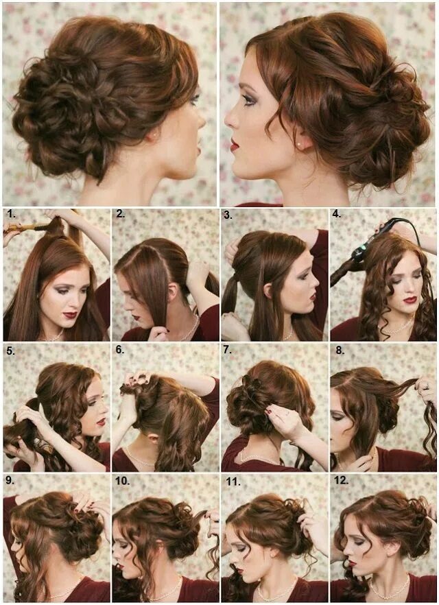 Прически своими руками пошаговая инструкция фото Pin on Peinados bonitos Cute hairstyles, Long hair updo, Hair tutorial