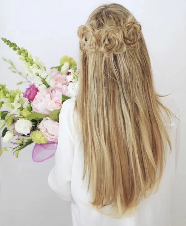 Прически сзади распущенные волосы 15 Of The Most Stunning Hairstyles Ever Created! Trendy Pins Braided crown hairs