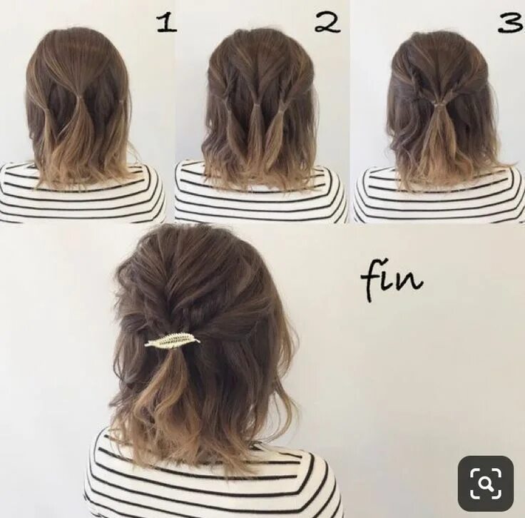 Прически тонкие Pin en Легкие причёски Peinados cabello corto, Peinados pelo corto, Peinados pel