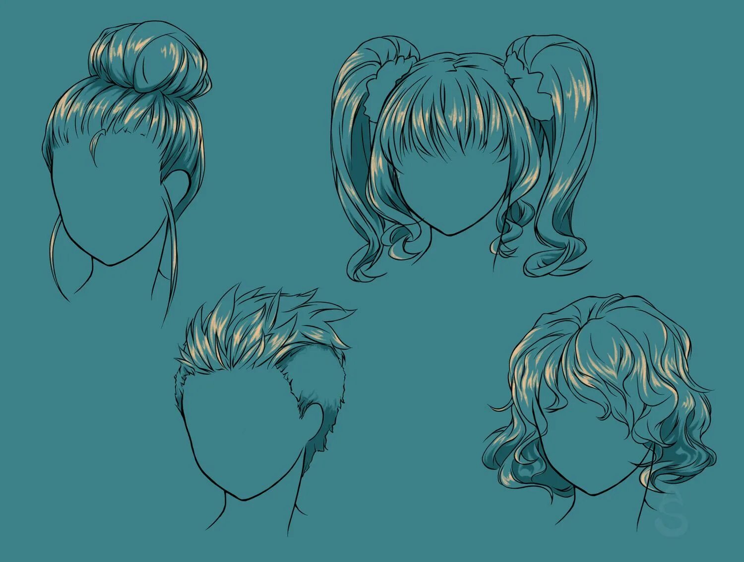 Pin by image collector on причесоны Drawing hair tutorial, Manga hair, Anime hai