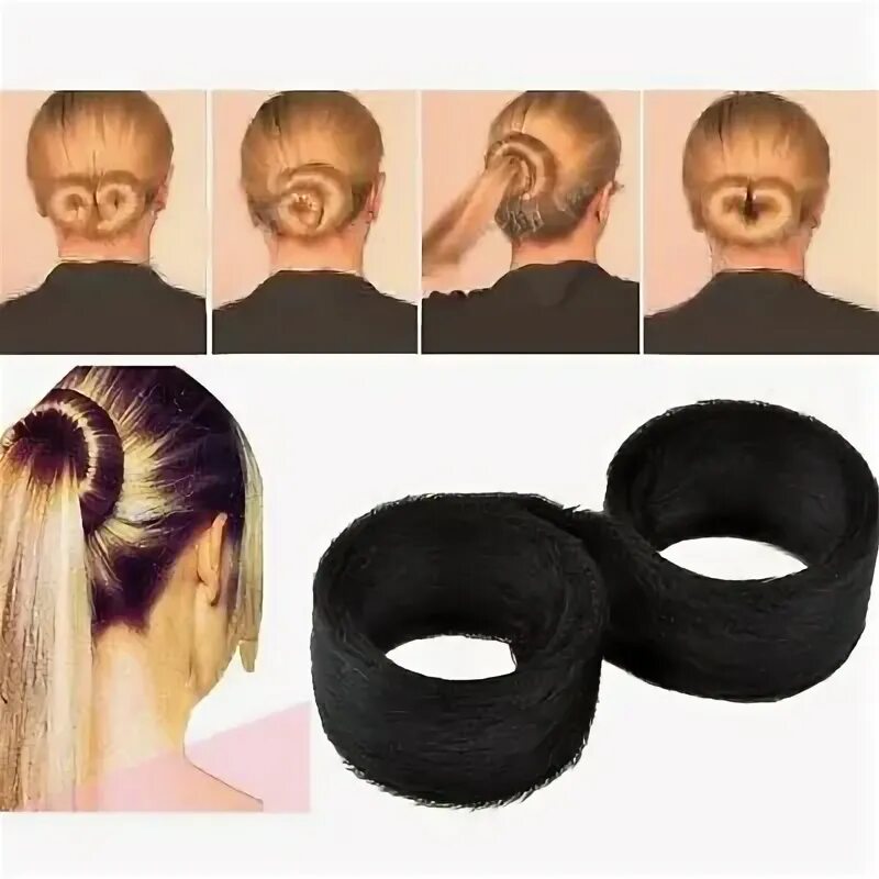 Прически твистером на длинные волосы Haar Frisurenhilfe Knotenrolle Dutt Haarknoten Haarstyler Topsy Tail Hair Bun eB