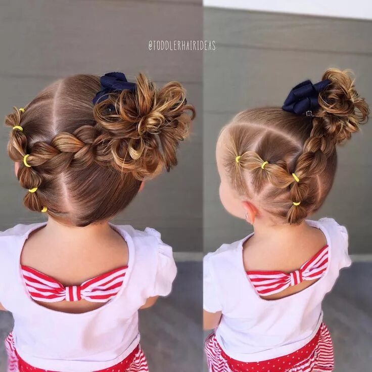 Прически в сад на каре See this Instagram photo by @toddlerhairideas * 756 likes Girl hair dos, Girl ha