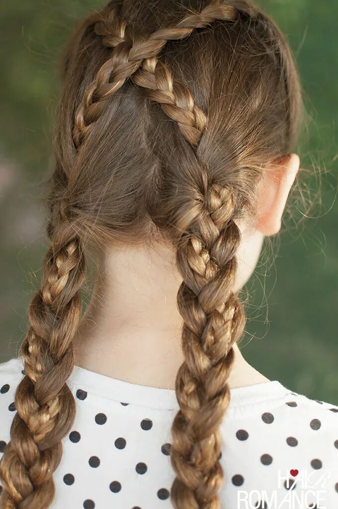 Прически в школу 14 лет Back to school hairstyles - Criss cross braids tutorial - Hair Romance Cute girl