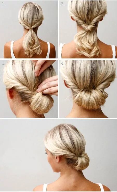 Прически в школу легкие пучок Легкий шиньон Hair styles, Chignon hair, Updo hairstyles tutorials