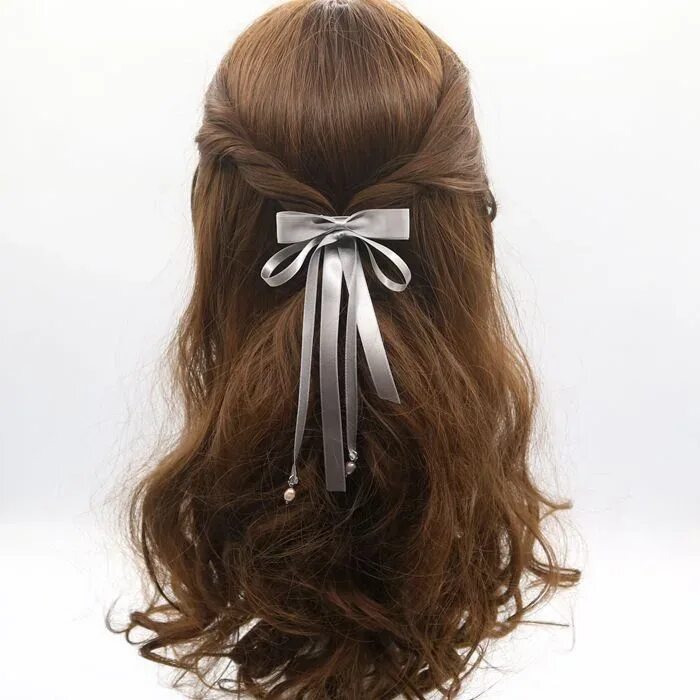 Прически в школу с заколкой бантом Big Grosgrain Long Ribbon Bow Headband Bowknot Headbands Hair bands Head Wear Ha