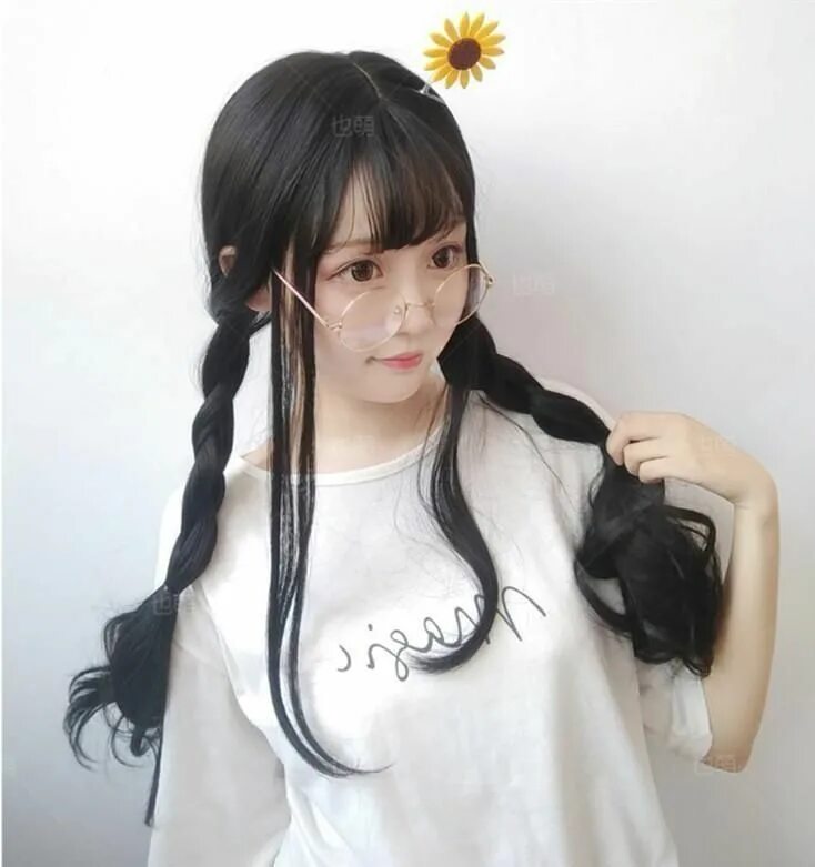 Прически в школу в корейском стиле #HairstyleCuteKorean Wigs, Korean bangs hairstyle, Cute korean girl