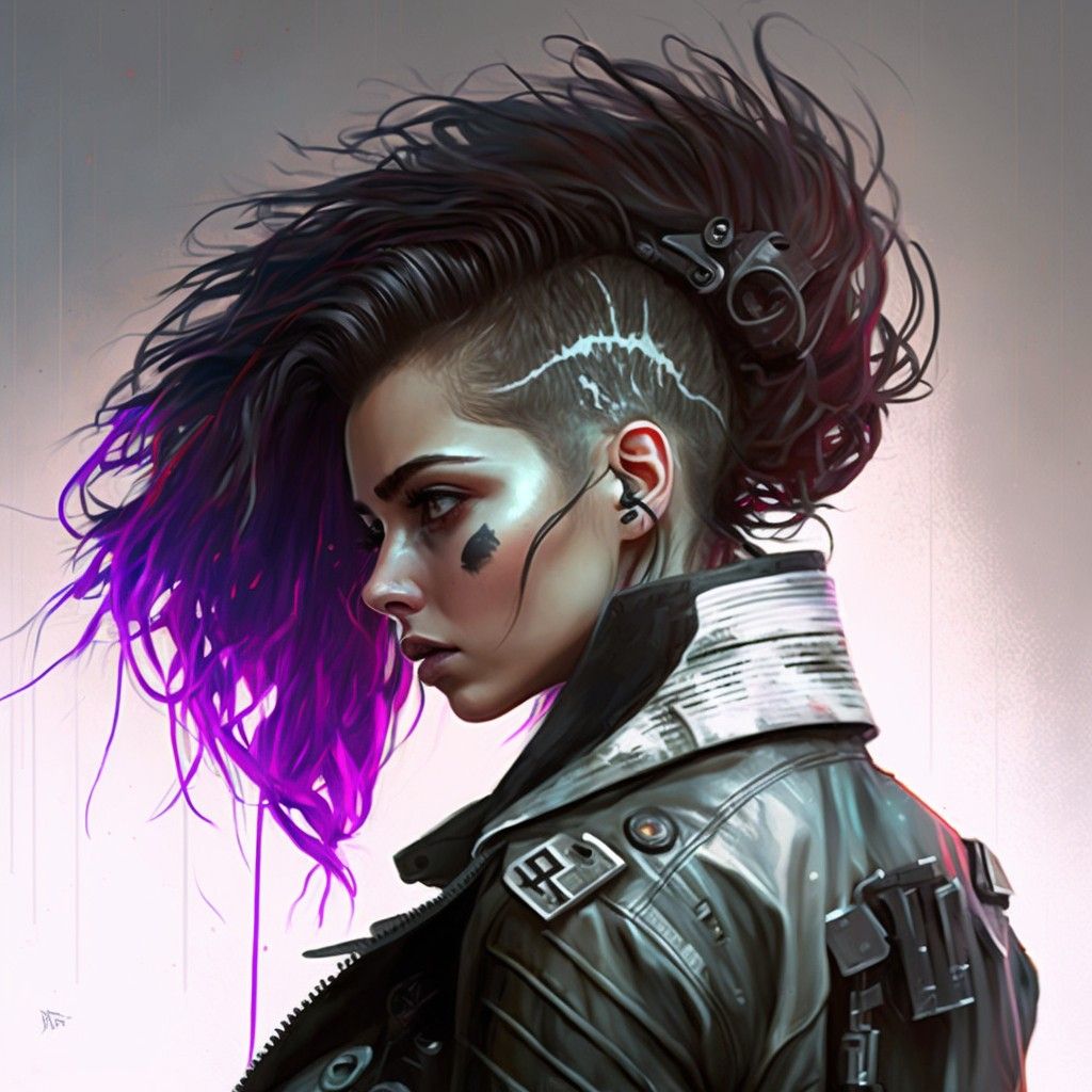 Прически в стиле киберпанк женские Pin em Cyberpunk Animações legais, Animação, Desenho