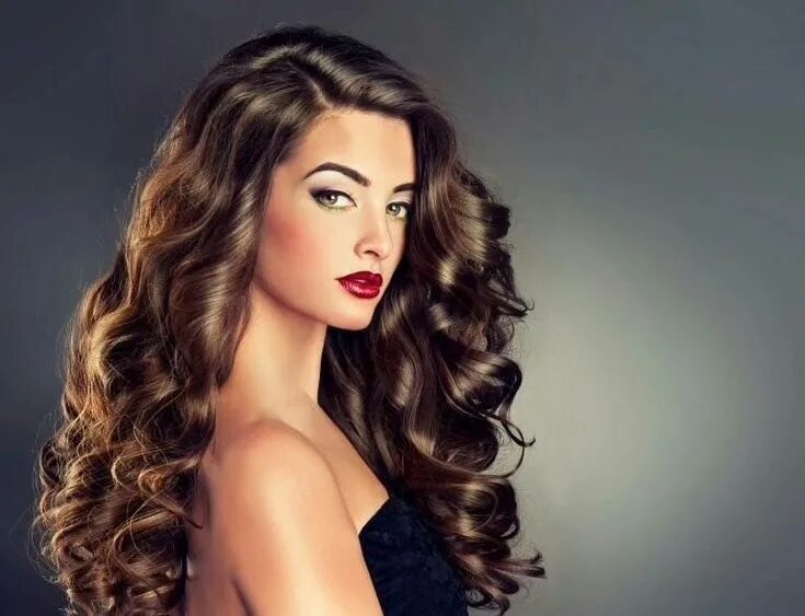 Прически волосы онлайн на фото Pin on hair styles Permed hairstyles, Long hair styles, Highlights for dark brow