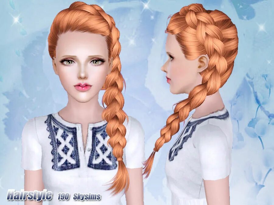 Прически все мечтают The Sims Resource - Skysims-Hair-190