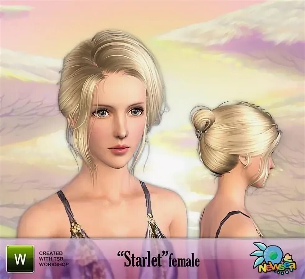 Прически все мечтают Newsea Starlet Female Hairstyle Womens hairstyles, Hair styles, Sims 3 mods