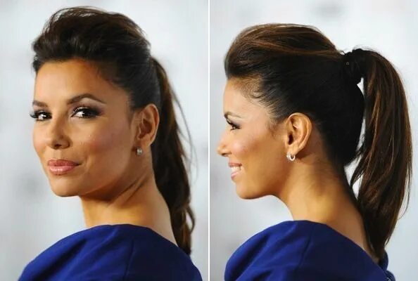 Прически высокие хвосты фото Eva Longoria's Super Chic Ponytail Chic ponytail, Elegant ponytail, Backcombed h