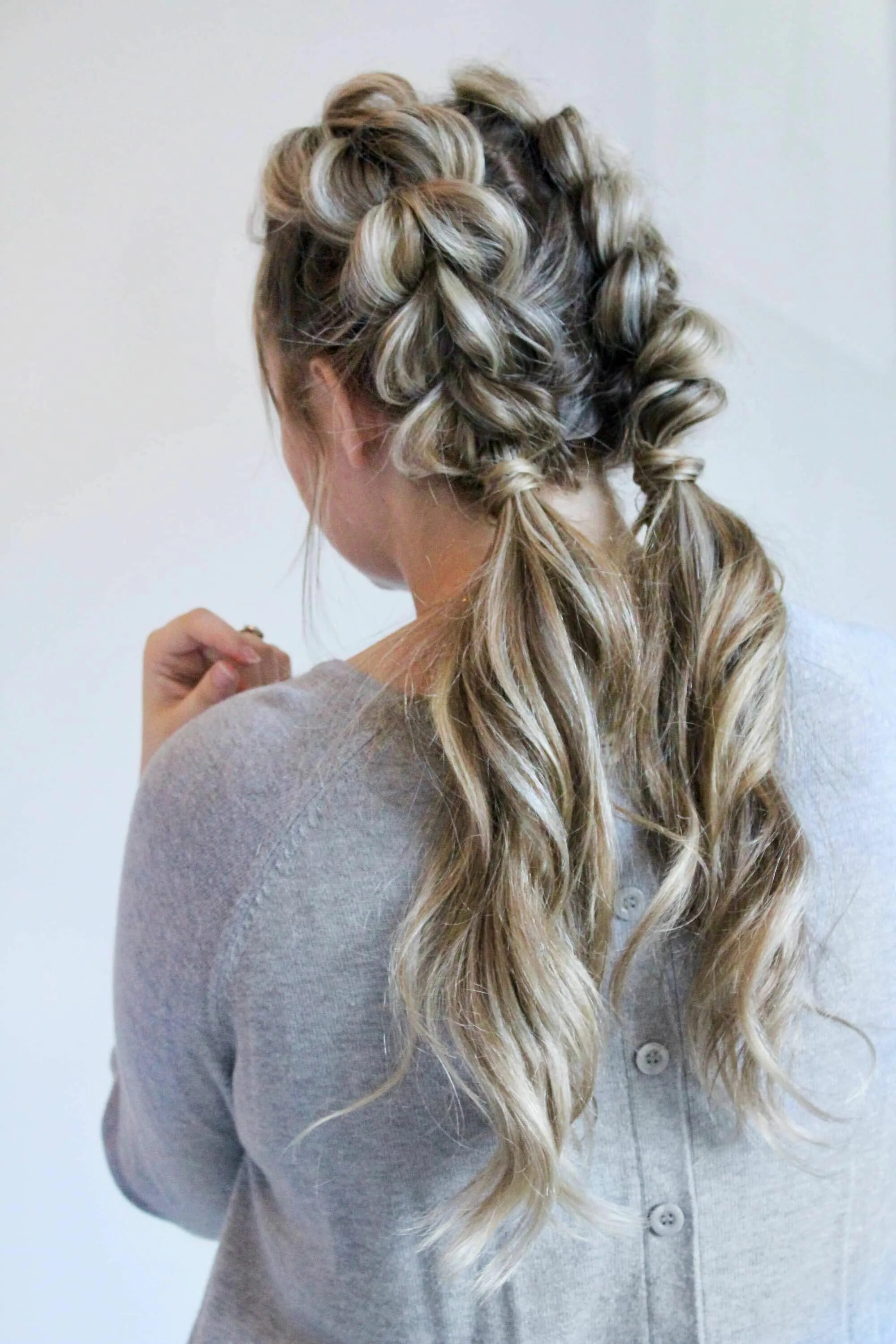 Прически заплести на длинные волосы легкие Jumbo Pull Through Braid Pigtails Tutorial Braids for long hair, Cool braid hair