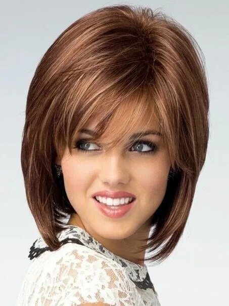 Прически женские фото на средний Модные прически и стрижки - Фото OK.RU Medium bob hairstyles, Medium length hair