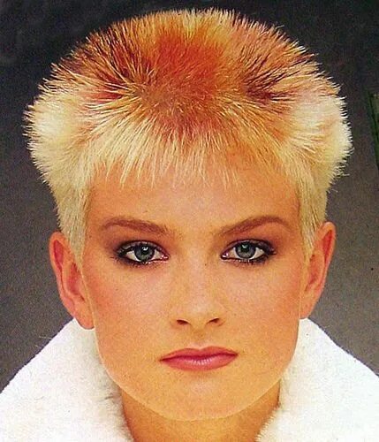 Прически женские короткие 80 1984-creative-crop Really short hair, Crop hair, Short spiked hair