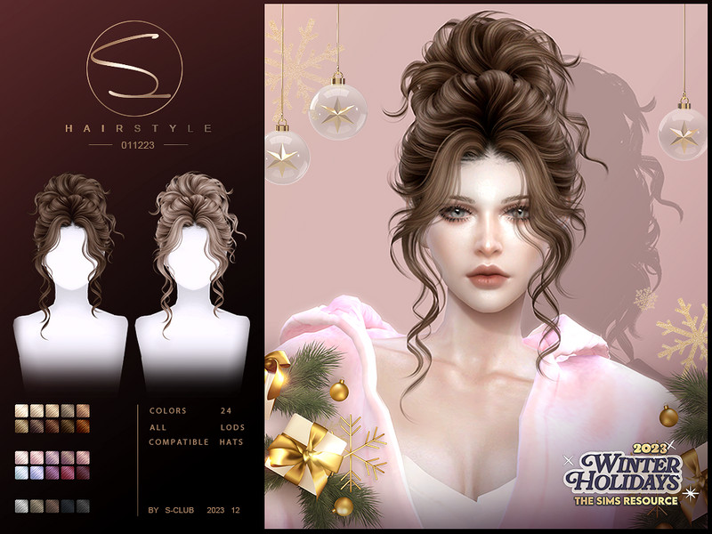 Прически зима 2024 The Sims Resource - Hairstyles