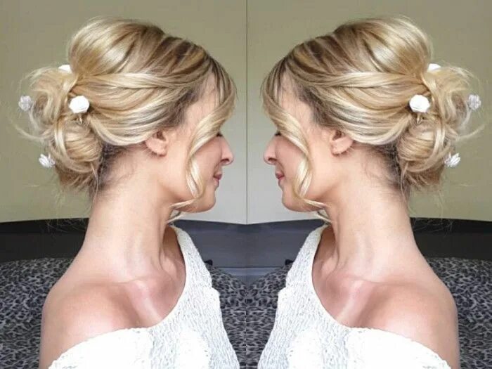 Прическу на свадьбу на средние маме Inspiration cheveux relevés 2 Coiffure soirée, Coiffure mariage facile, Tuto coi