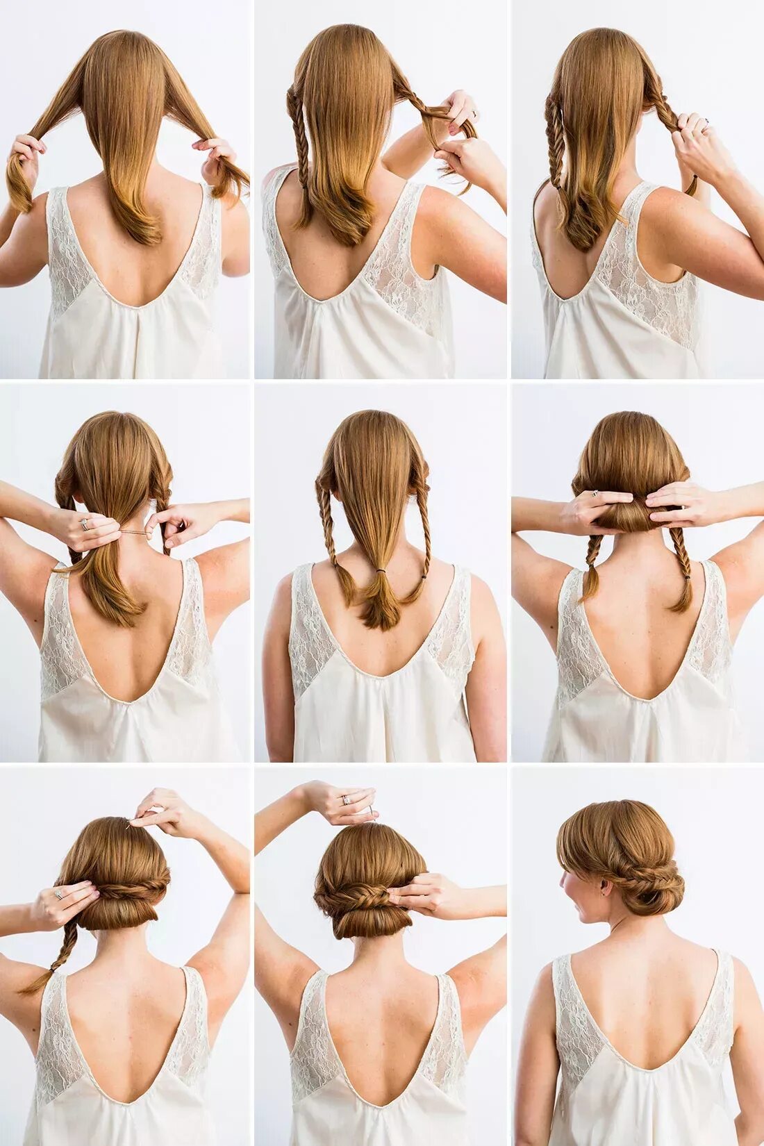 Прическу сделать самой на средние 3 Timeless Bridal Updos You Can Actually DIY Frisuren, Frisur hochgesteckt, Eleg