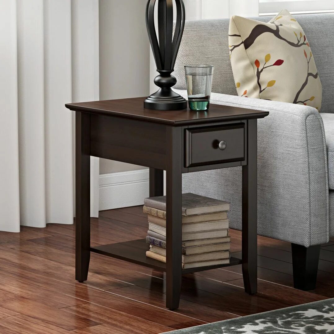 Придиванные столики в интерьере гостиной фото Hadley End Table with Storage Products End tables, End tables with storage, Tabl