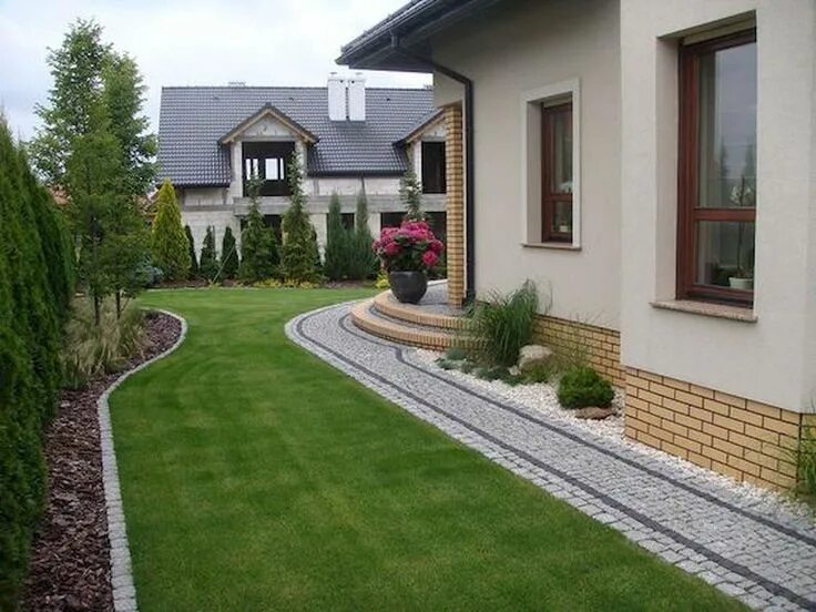 Придомовой участок фото Pin on decks Backyard landscaping designs, Backyard landscaping, Backyard design