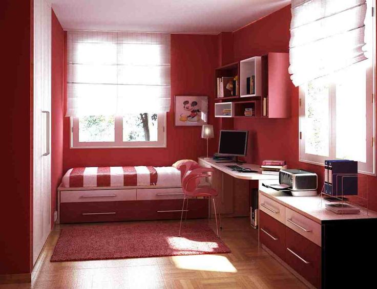 Придумать дизайн комнаты 5 Decorating Tips for Small Bedrooms blog.pepperfry.com Red bedroom design, Smal