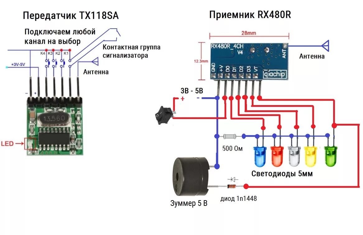 Приемник передатчик tantos схема подключения Сигнализатор поклевки с пейджером - Сообщество "Рыбаки DRIVE2" на DRIVE2