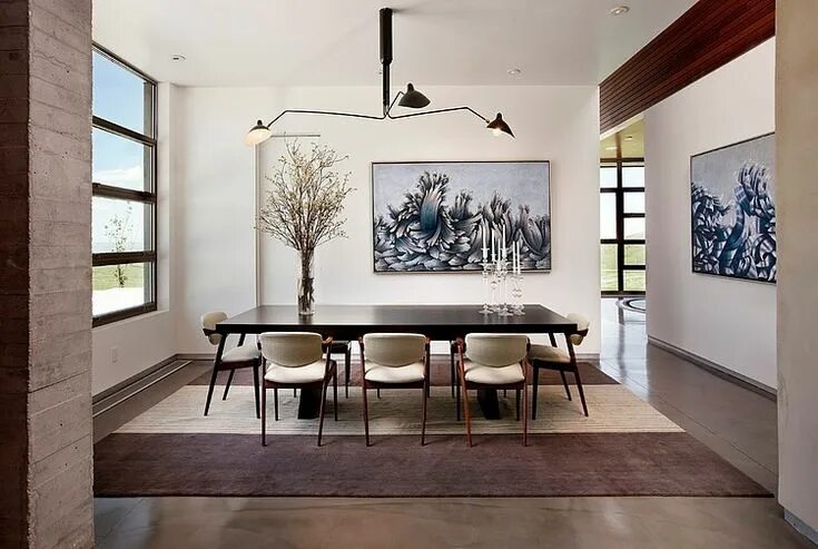 Приемы дизайна интерьера Krmpotich Residence by Abramson Teiger Architects HomeAdore Modern dining room, 