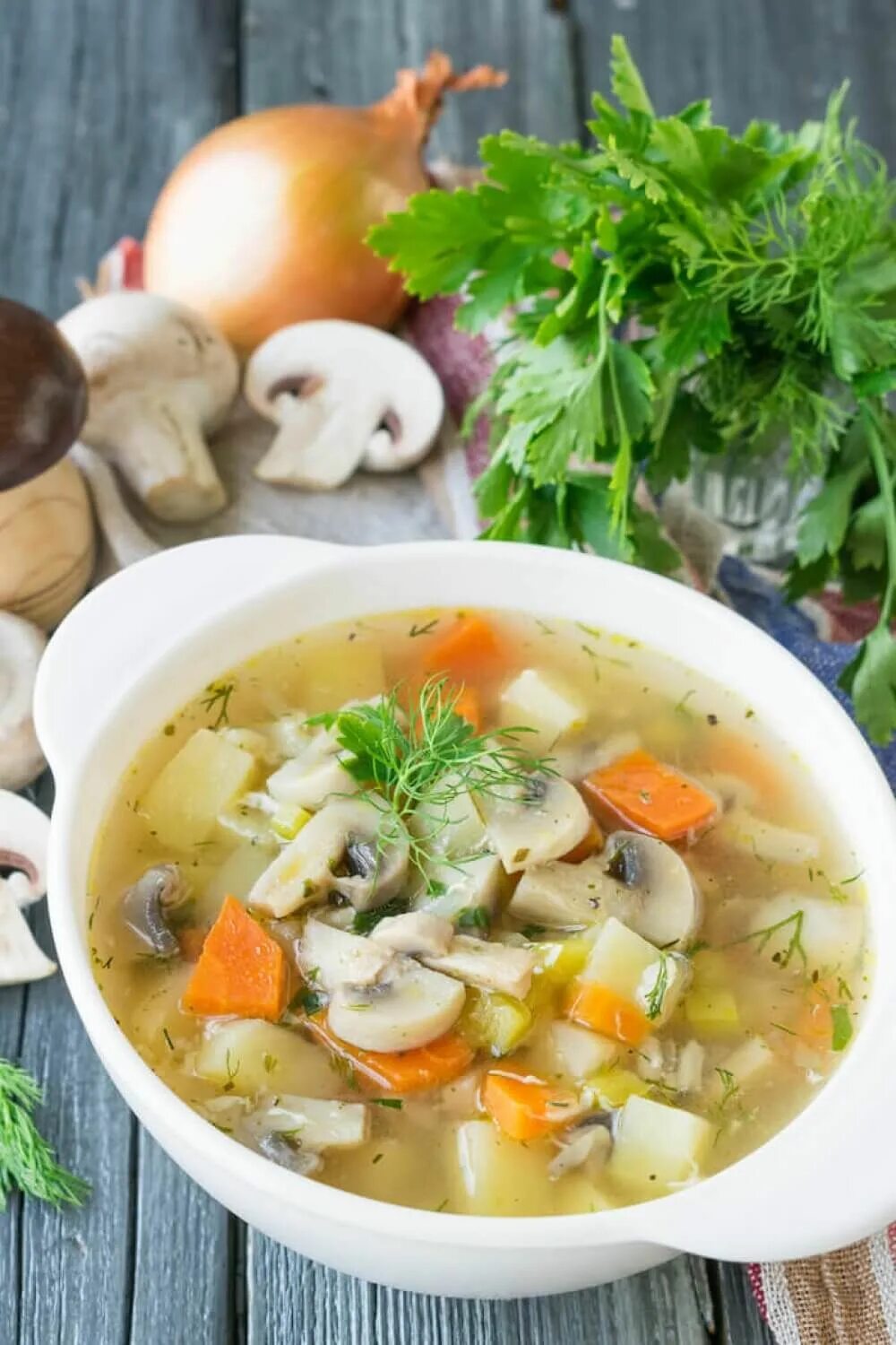 Приготовить грибной суп с фото Rice and Egg Mushroom Soup Recipe Soup recipes slow cooker, Soup recipes healthy