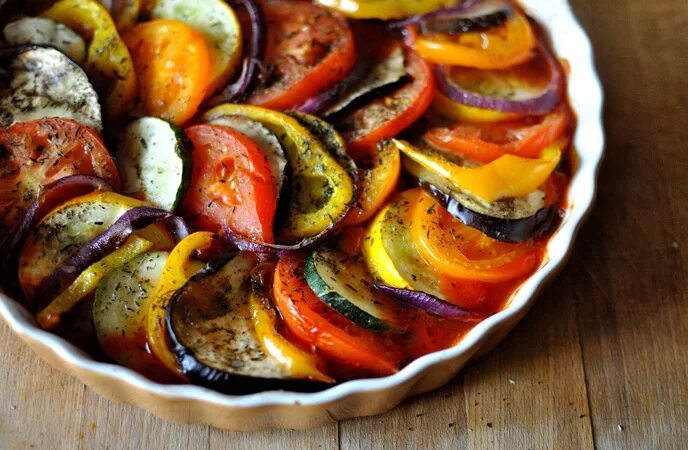 Приготовить овощи рецепты с фото Easy Ratatouille into a sandwich Comida