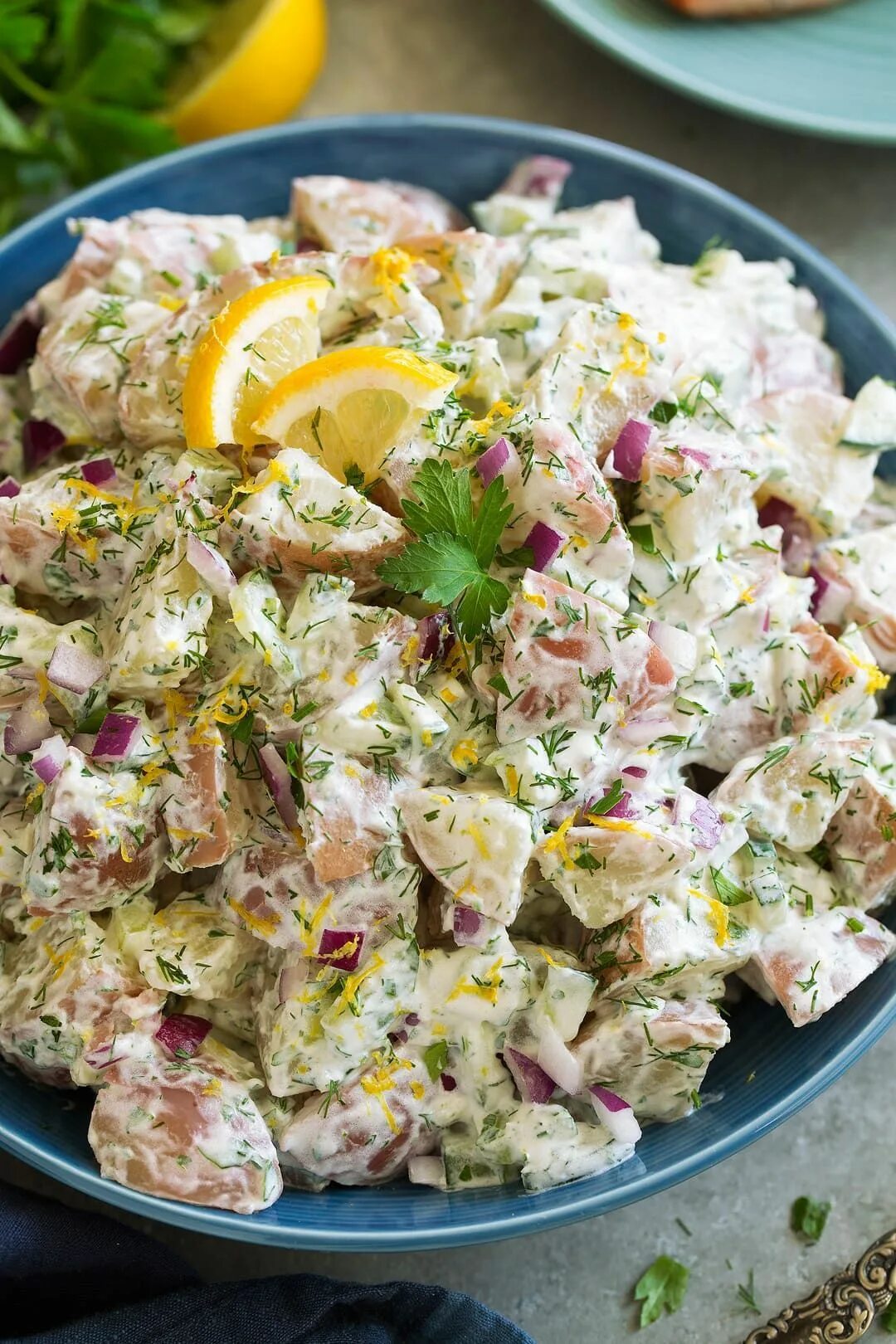 Приготовить вкусный салат фото Greek Potato Salad - Cooking Classy Potatoe salad recipe, Greek potatoes, Potato