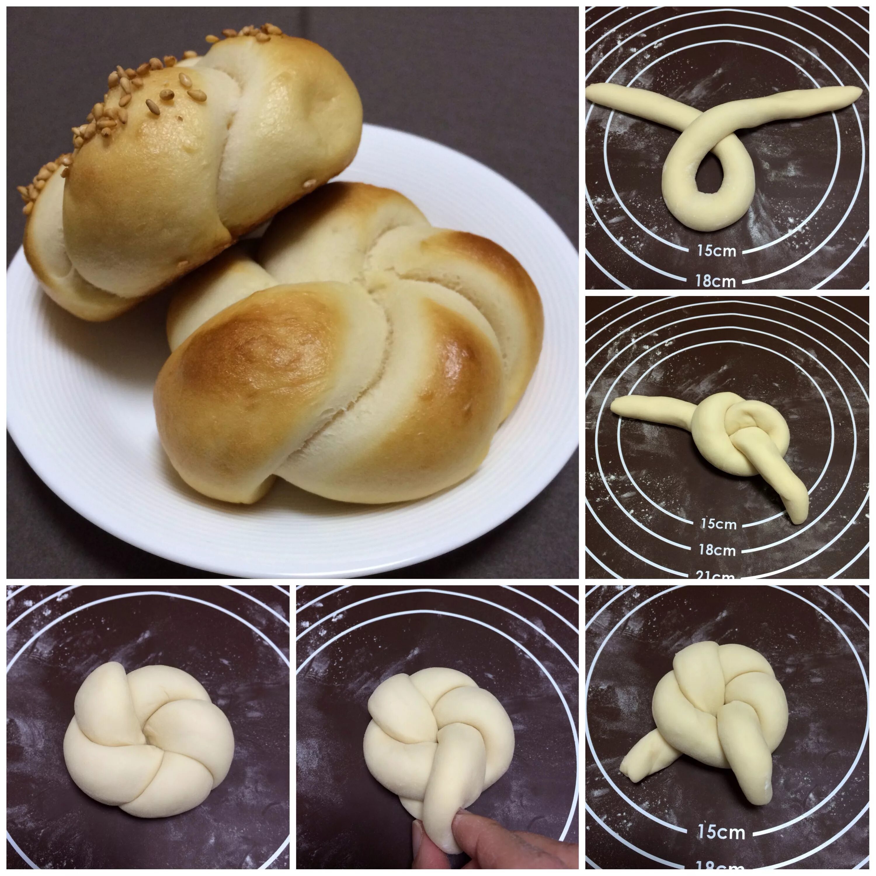 Приготовление булочек пошагово с фото Cream cheese pretzels in the shape of a flower. Put cream cheese on dough and ro