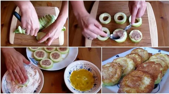 Приготовление быстро и вкусно с фото Darált hússal töltött rántott cukkini, nem gondoltam volna, hogy ez ilyen fenség