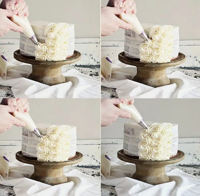 Приготовление декора для тортов Frilly Cake Decorating: Full tutorial on iambaker.net #frillycake Cake decoratin