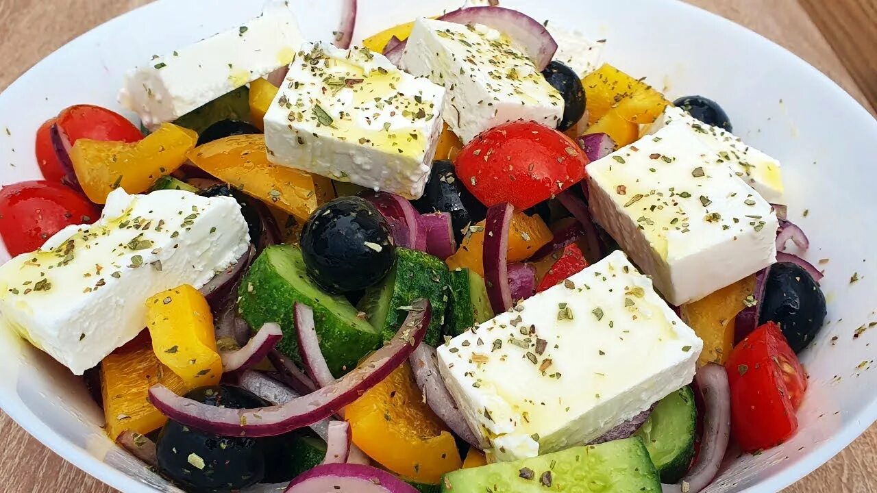 Приготовление греческого салата фото ГРЕЧЕСКИЙ САЛАТ GREEK SALAD - YouTube