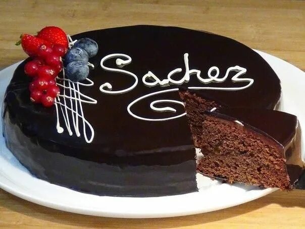 Приготовление и оформление торта захер таблица Венский торт "Захер" (Sachertorte) Sacher receta, Tarta sacher recetas, Tarta sa