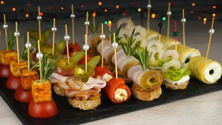 Приготовление канапе фото КАНАПЕ на Новый год 2021 6 НОВИНОК на Новогодний стол! - YouTube Catering ideas 