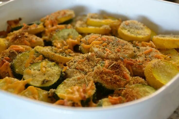 Приготовление патиссонов рецепты на сковороде с фото Baked Summer Squash recipe 2 yellow summer squash 2 zucchinis 2-3 tablespoons ol