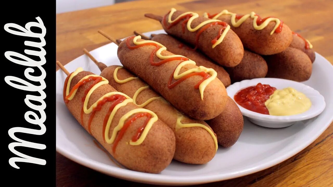 Приготовление сосисок фото Corn Dogs MealClub - YouTube