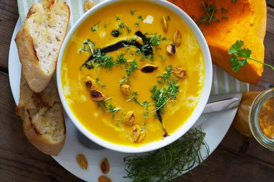 Приготовление суп из тыквы с фото Kürbissuppe Зображення - огляд 5,013 Стокові фото, векторні зображення й відео A