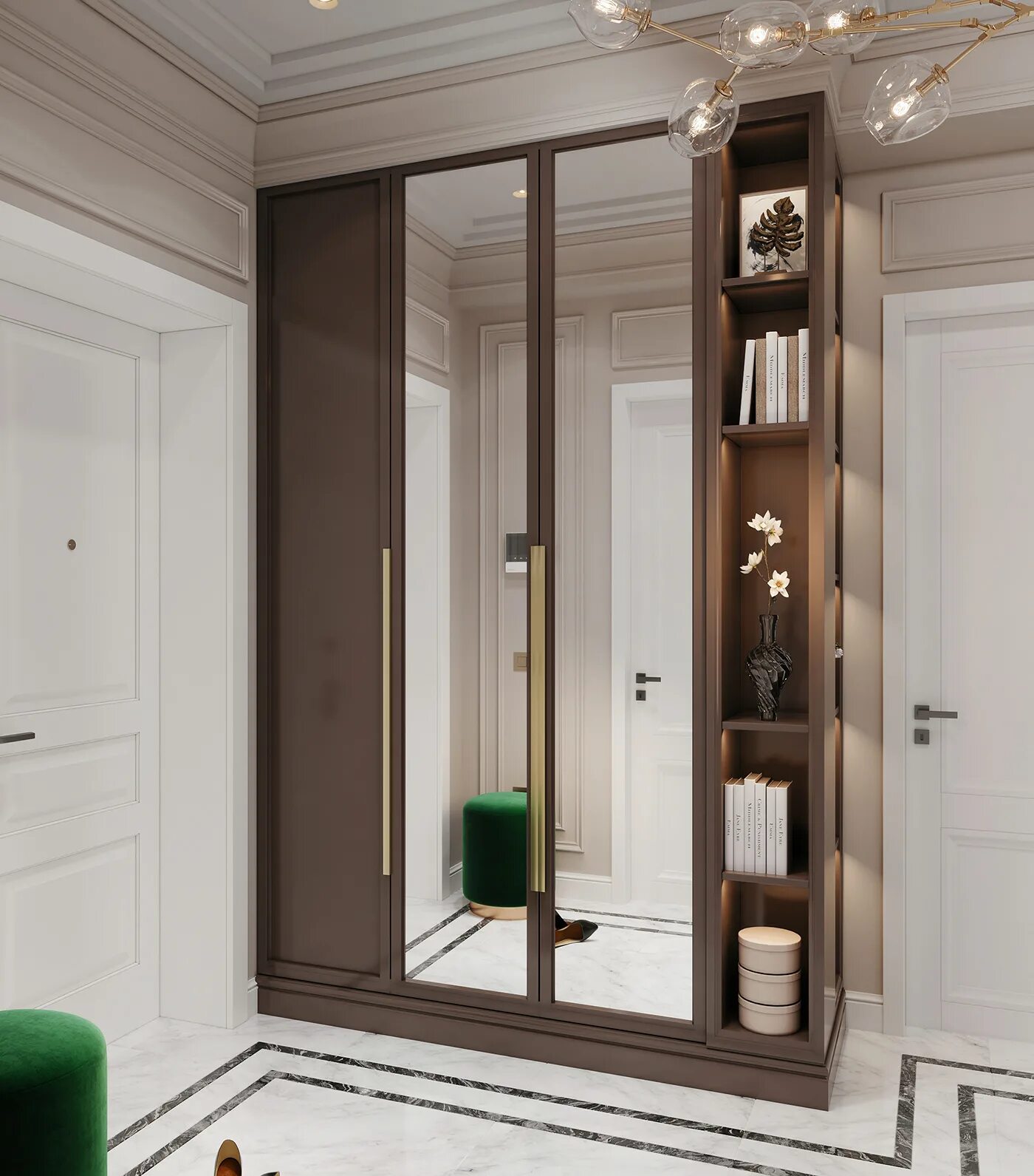 Прихожая дизайн 2024 neoclassical hallway and bathrrom design (5) Images :: Behance