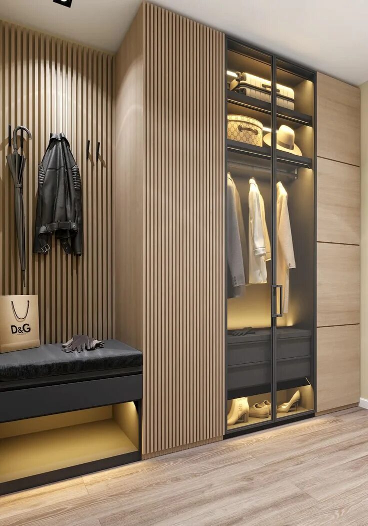 Прихожая дизайн 2024 год Прихожая 2022 Лучшие Мировые Интерьеры (80 фото) Wooden wardrobe design, Foyer d