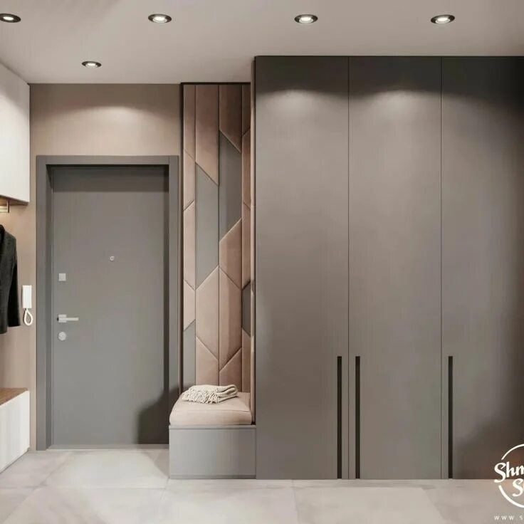 Прихожая интерьер в современном стиле 2024 ПРОЕКТ "НЕПРИНУЖДЕННЫЙ" shmidt.by Cupboard design, Wardrobe interior design, Hom