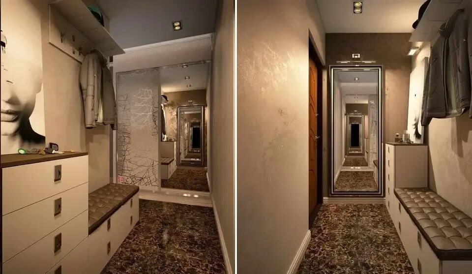 Прихожая коридор дизайн фото реальные Hallway design in a Khrushchev apartment, narrow corridor (58 Photos)