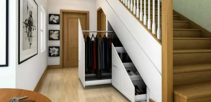 Прихожая лестница дизайн фото 10 geniali scarpiere su misura! homify Understairs storage, Stair storage, Stora