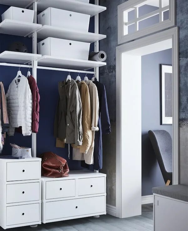 Прихожая система хранения фото Small and smart hallway storage - IKEA Spain