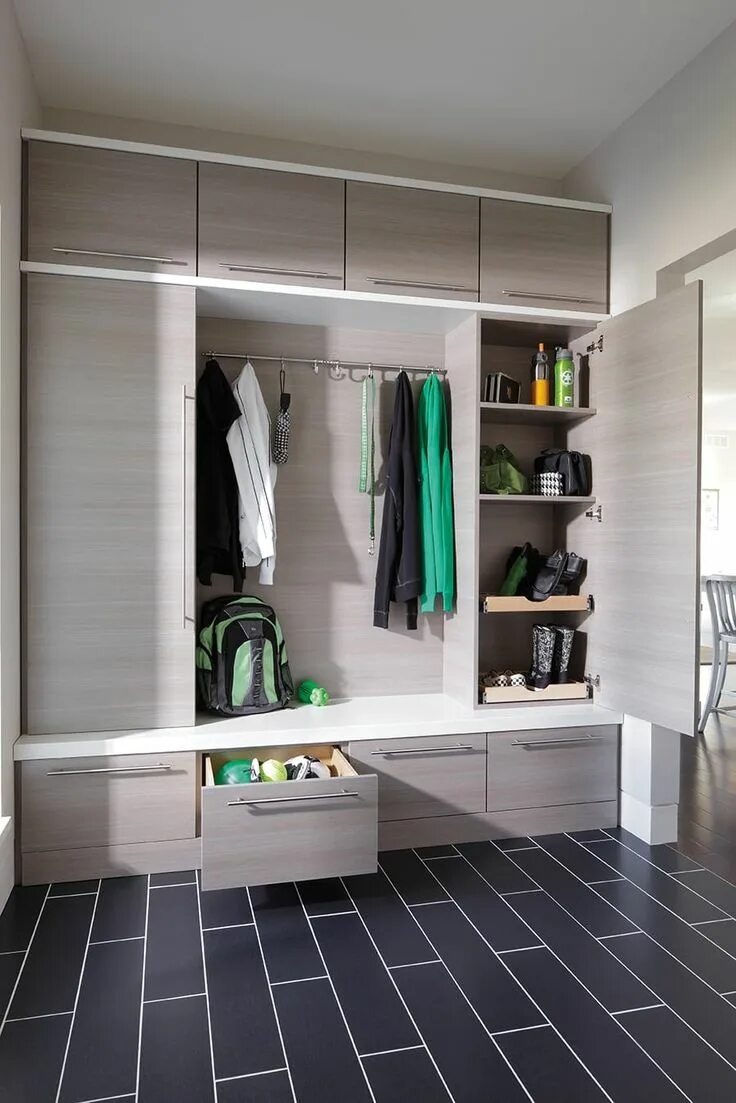 Прихожая система хранения фото Custom Entryway Storage & Mudroom Solutions Inspired Closets Mudroom design, Mud